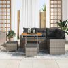 vidaXL Ensemble de canap&eacute; de jardin 8 pcs Gris polyrotin