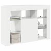 vidaXL Meuble TV LED d'Angle Montage mural Blanc brillant 100x40x68cm