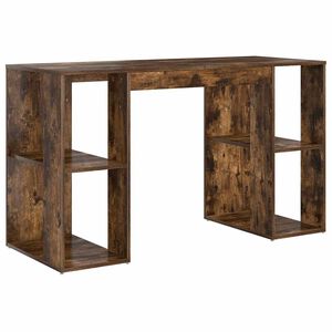 vidaXL Bureau Ch&ecirc;ne fum&eacute; Bois d'ing&eacute;nierie 130 x 50.5 x 75 cm