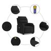 vidaXL Fauteuil de massage inclinable Noir Tissu