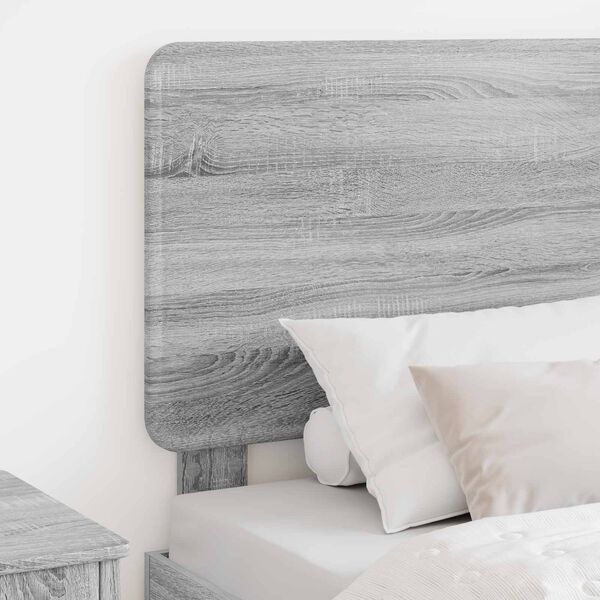 vidaXL T&ecirc;te de lit Gris Sonoma 75 cm Bois d'ing&eacute;nierie