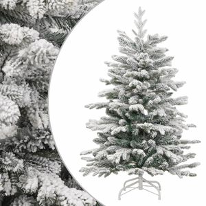 vidaXL Sapin de No&euml;l artificiel &agrave; charni&egrave;res avec neige floqu&eacute;e 150 cm