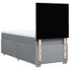 vidaXL Sommier &agrave; lattes de lit avec matelas Gris clair 90x200 cm Tissu