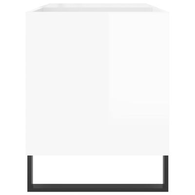 vidaXL Armoire à disques blanc brillant 85x38x48 cm bois d'ingénierie