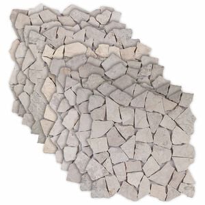 vidaXL Carreaux Mosa&iuml;ques Cr&egrave;me 30 x 30 cm Marbre