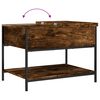 vidaXL Table basse chêne fumé 70x50x50 cm bois d'ingénierie et métal