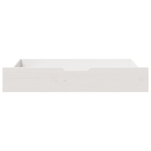 vidaXL Tiroirs sous le lit 2 pcs blanc 95x55x17 cm bois de pin massif