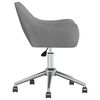 vidaXL Chaise pivotante de salle &agrave; manger Gris clair Tissu