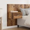 vidaXL T&ecirc;te de lit avec armoire 3 pcs Bois Ancien Bois d'ing&eacute;nierie