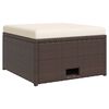 vidaXL Salon de jardin 4 pcs avec coussins R&eacute;sine tress&eacute;e Marron