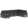vidaXL Ensemble de canap&eacute; de jardin 8 pc Gris et Gris fonc&eacute; polyrotin