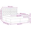 vidaXL Lit &agrave; ressorts avec matelas Gris clair 160 x 200 cm tissu
