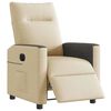 vidaXL Fauteuil inclinable &eacute;lectrique Cr&egrave;me Tissu
