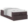 vidaXL Cadre de lit ottoman avec matelas marron fonc&eacute; 80x200 cm tissu