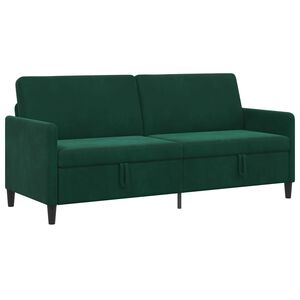 vidaXL Sofa avec rangement Vert fonc&eacute; 192 x 78 x 87 cm Polyester