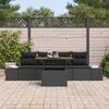 vidaXL Ensemble de salle &agrave; manger pour jardin 5 pcs Noir et Marron