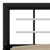 vidaXL Cadre de lit sans matelas noir et blanc m&eacute;tal 180x200 cm