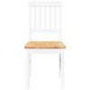 vidaXL Chaises à manger 2 pcs blanc bois massif caoutchouc