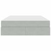 vidaXL Lit avec rangement et matelas Gris clair 140 x 190 cm Velours