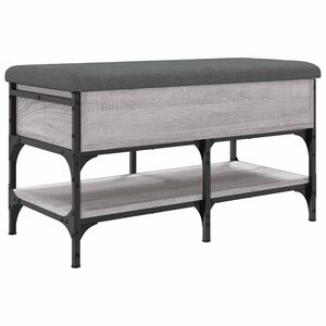 vidaXL Banc &agrave; chaussures sonoma gris 82x42x45 cm bois d'ing&eacute;nierie