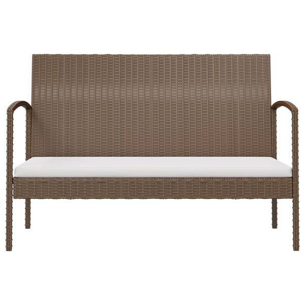 vidaXL Salon de jardin 8 pcs avec coussins r&eacute;sine tress&eacute;e marron