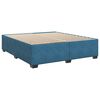 vidaXL Sommier &agrave; lattes de lit et matelas Bleu 200x200 cm velours