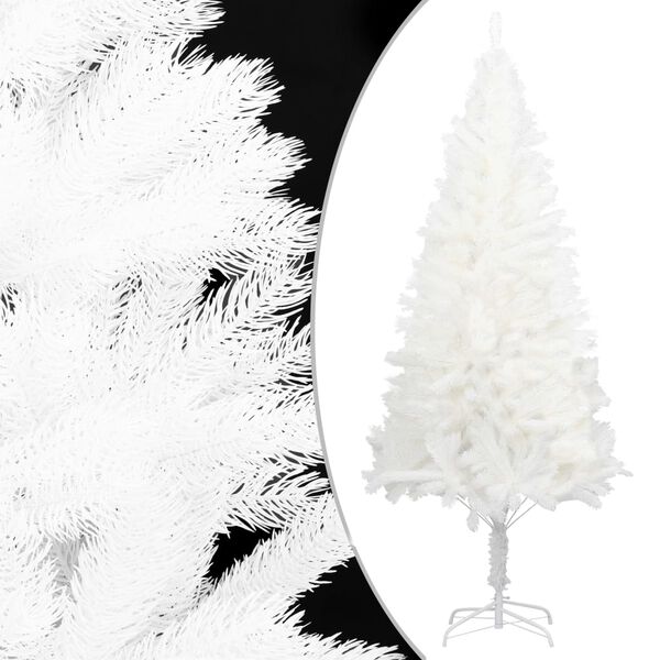 vidaXL Arbre de No&euml;l artificiel pr&eacute;-&eacute;clair&eacute; et boules blanc 240 cm