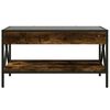 vidaXL Table basse avec LED Infinity ch&ecirc;ne fum&eacute; 70x50x38 cm