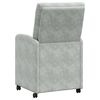 vidaXL Chaises de Salle &agrave; Manger avec Roues 2 pcs Gris clair Velours