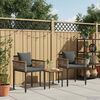 vidaXL Ensemble de meubles d'ext&eacute;rieur 3 pcs Gris et Gris fonc&eacute;