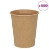 vidaXL Tasses &agrave; caf&eacute; en papier 1000 pcs 8oz 200ml marron