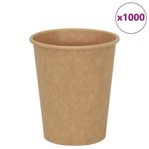 vidaXL Tasses &agrave; caf&eacute; en papier 1000 pcs 8oz 200ml marron