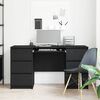 vidaXL Bureau Ch&ecirc;ne noir 140 x 50 x 76 cm Bois d'ing&eacute;nierie