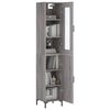 vidaXL Buffet haut Sonoma gris 34,5x34x180 cm Bois d'ing&eacute;nierie