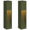 vidaXL Lumi&egrave;re de Chemin LED Solaire 2 pcs Vert olive