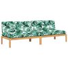 vidaXL Canap&eacute;s centraux palette de jardin 2pcs et coussins bois acacia