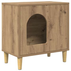 vidaXL Maison pour chat Ch&ecirc;ne artisanal 51 x 30 x 52 cm