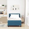 vidaXL Lit &agrave; ressorts avec matelas Bleu fonc&eacute; 200 x 100 cm Polyester