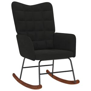 vidaXL Chaise &agrave; bascule Noir Velours
