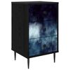vidaXL Table de chevet RAALTE Ch&ecirc;ne noir 36 x 33 x 61 cm