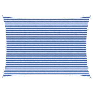 vidaXL Voile d'ombre Bleu et Blanc 3,5 x 5 m HDPE