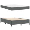 vidaXL Lit &agrave; ressorts avec matelas Gris fonc&eacute; 140 x 190 cm tissu