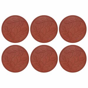 vidaXL Pierre de marchage 6 pc Rouge &Oslash; 44 x 2 cm Caoutchouc