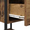 vidaXL Table de chevet avec tiroir 2 pcs Bois ancien 34 x 35,5 x 45 cm