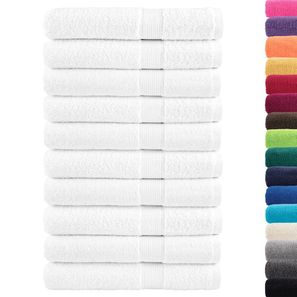 vidaXL Serviettes de qualit&eacute; sup&eacute;rieure SOLUND 10 pcs blanc 600 g/m&sup2;