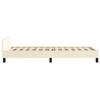 vidaXL Cadre de lit avec t&ecirc;te de lit sans matelas cr&egrave;me 100x200 cm