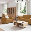 vidaXL Ensemble de canap&eacute;s 3 pcs avec coussins Marron Velours
