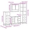 vidaXL Ensemble de meubles de salle de bain 4 pcs sonoma gris