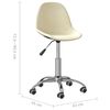 vidaXL Chaises pivotantes &agrave; manger lot de 4 Cr&egrave;me Tissu