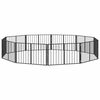 vidaXL Porte pour chien 10 pcs Noir 100 x 60 cm Acier galvanis&eacute;